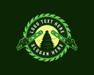 Chainsaw Lumberjack Woodcutter Logo