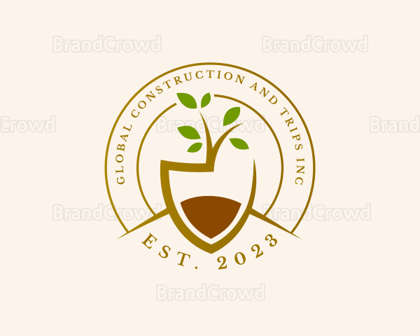 Gardening Shovel Plant Logo