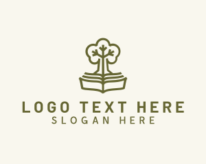 Bookstore - Learning Book Tree logo design