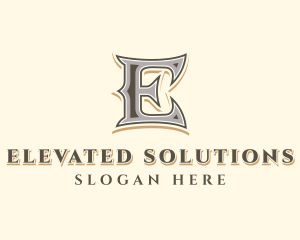 Antique Stylist Company Letter E logo design