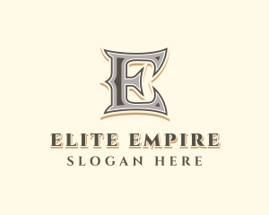 Antique Stylist Company Letter E logo design