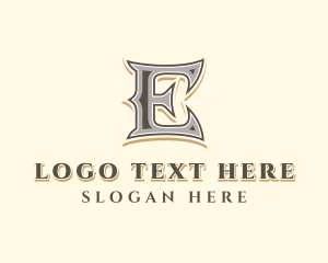 Antique Stylist Company Letter E Logo