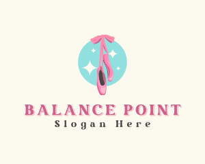 Ballerina Ballet Shoes logo design