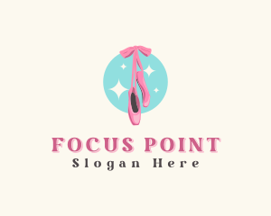 Ballerina Ballet Shoes logo design