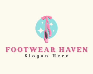 Ballerina Ballet Shoes logo design