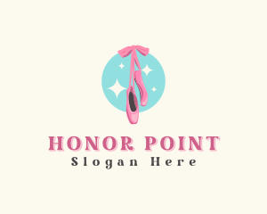 Ballerina Ballet Shoes logo design