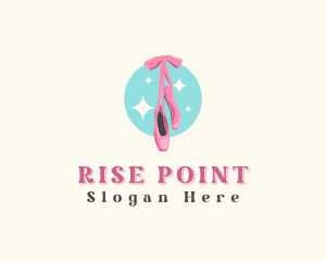 Ballerina Ballet Shoes logo design