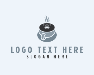 Coffee Cup - Turntable Coffee Cafe logo design
