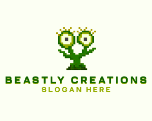 Monster - Digital Pixel Monster logo design