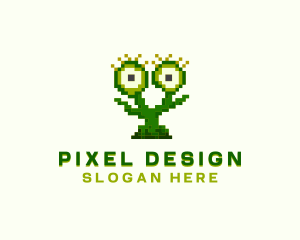 Digital Pixel Monster logo design