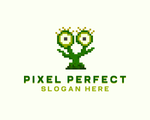 Digital Pixel Monster logo design