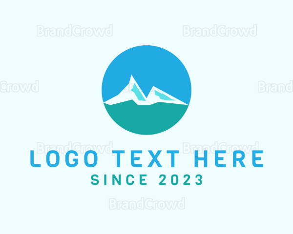 Mountain Hiking Travel Logo