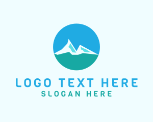 Mountain Hiking Travel Logo