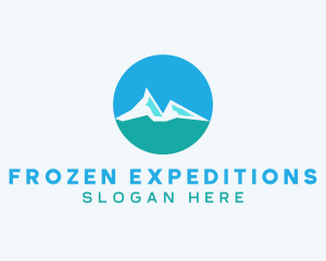 Antarctica - Mountain Hiking Travel logo design