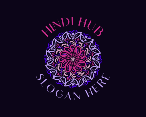 Hindi - Organic Floral Mandala logo design