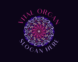 Organic Floral Mandala logo design