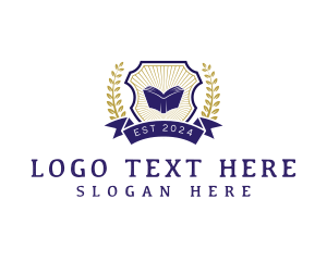 Laurel Leaves - Academy Education Learning logo design