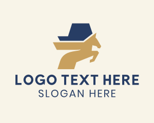Blogger - Horse Letter A logo design