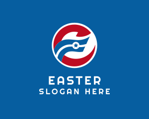 State - Star Flag Letter C logo design