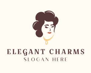Woman Glam Necklace logo design
