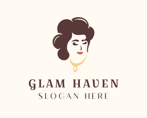 Glam - Woman Glam Necklace logo design