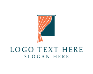 Decor - Window Curtain Decor logo design