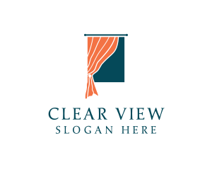 Window - Window Curtain Decor logo design