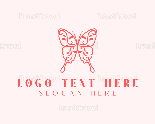 Ornamental Butterfly Beauty Logo
