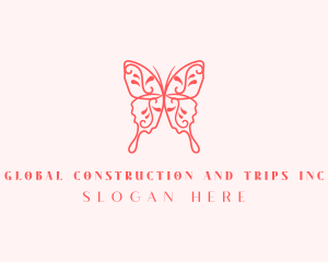 Cosmetics - Ornamental Butterfly Beauty logo design