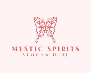 Ornamental Butterfly Beauty logo design