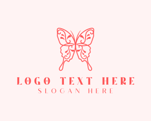 Skin Care - Ornamental Butterfly Beauty logo design