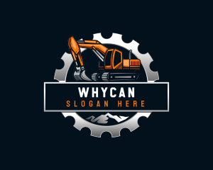 Excavator Construction Quarry Logo