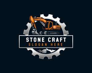 Quarry - Excavator Construction Quarry logo design