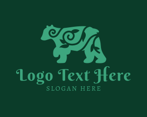 Zoologist - Nature Bear Garden logo design