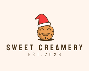 Happy Christmas Cookie logo design