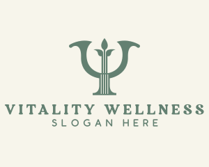 Wellness Psychiatry Therapist logo design