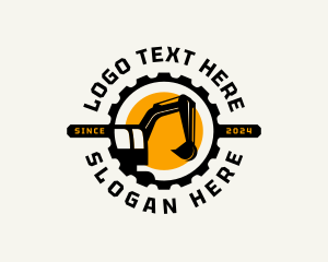 Digger - Backhoe Industrial Excavator logo design