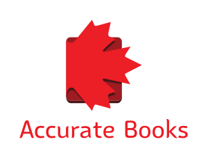 Red Maple Leaf Book logo design