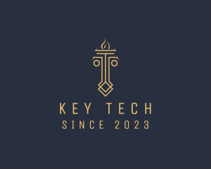 Torch Column Key logo design