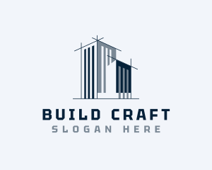 Architecture Building Blueprint logo design