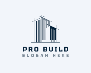 Architecture Building Blueprint logo design