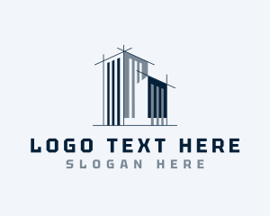 Building - Architecture Building Blueprint logo design