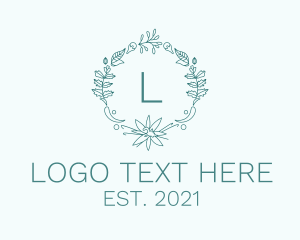 Wreath  Interior - Natural Beauty Wreath logo design