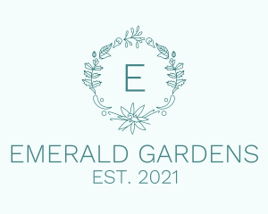 Natural Beauty Wreath logo design