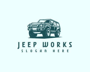 Car Driving SUV logo design