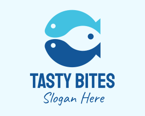 Blue Ocean Fish Logo