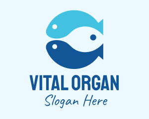 Blue Ocean Fish Logo