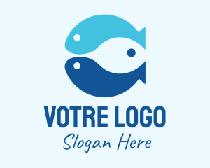 Blue Ocean Fish Logo