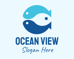 Blue Ocean Fish logo design