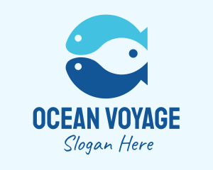 Blue Ocean Fish logo design